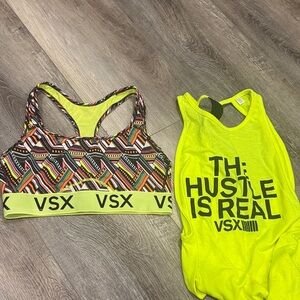 VSX Neon Yellow and Patterned Women's Tank Tops